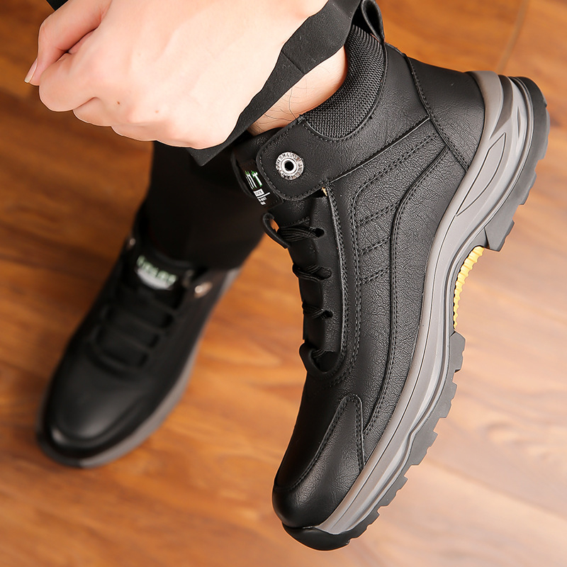 Tvornica direktno zimske muške tople cipele s flis podstavom, debelim potplatom, neklizajuće čizme za alat, modne Martin čizme