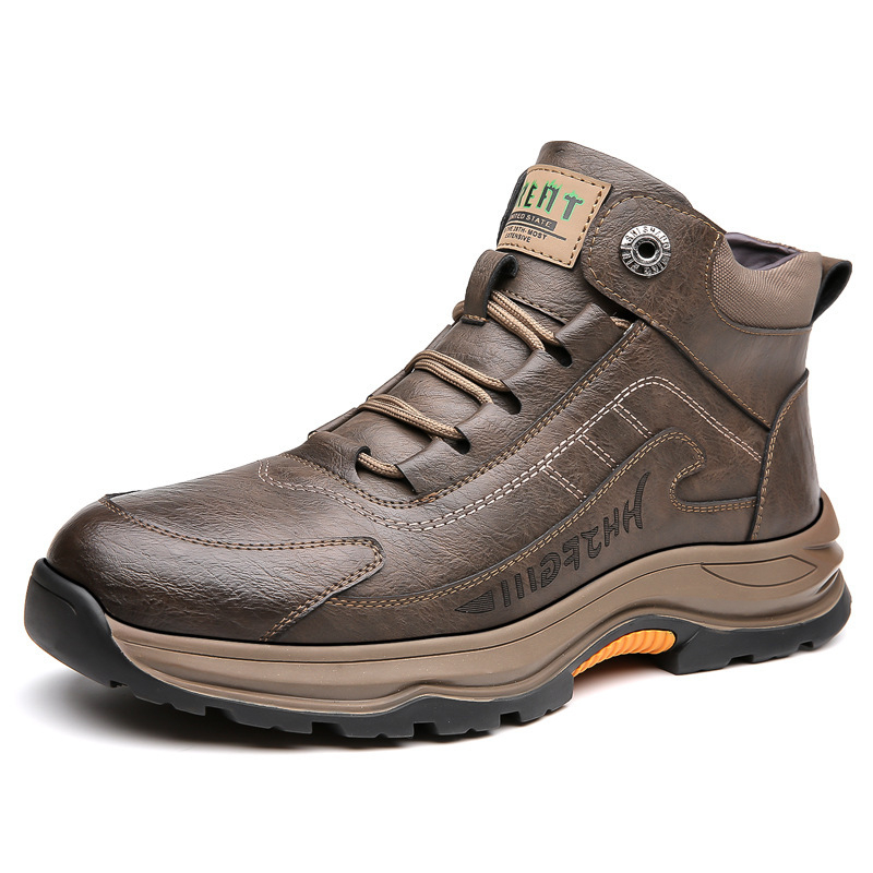 Tvornica direktno zimske muške tople cipele s flis podstavom, debelim potplatom, neklizajuće čizme za alat, modne Martin čizme