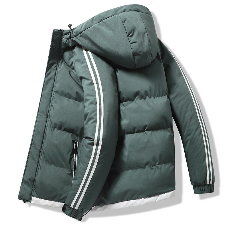 Men's Fashion Fashion Toamnă iarna caldă cu glugă îngroșată din bumbac căptușit haine de pluș îngroșate haine de pluș pentru bărbați