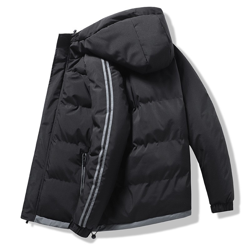 Men's Fashion Fashion Toamnă iarna caldă cu glugă îngroșată din bumbac căptușit haine de pluș îngroșate haine de pluș pentru bărbați