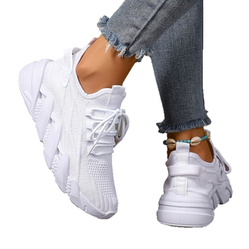 Temu Cross-Border Δημοφιλή Γυναικεία Αθλητικά Παπούτσια Blade Pure Color, Αναπνέοντα Παπούτσια για Τρέξιμο με Δαντέλα και Υφασμάτινα Παπούτσια