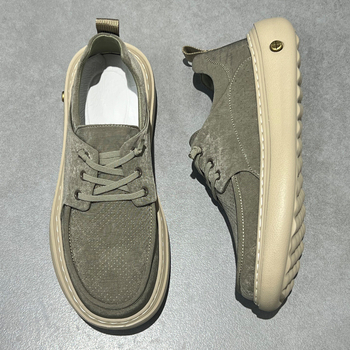 Pavasara un vasaras vīriešu apavi, elpojoši, ledus zīda auduma apavi, 2025. gada jauni ikdienas apavi, vīriešu mīksta zole, elpojoši, viegli, bieza zole, moderni dēļu apavi