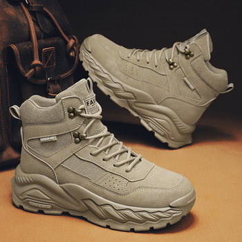Rudeniniai Martino vyriški aukštakulniai 2023 m. nauji dykumos britiško stiliaus vyriški batai, vyriški retro stiliaus aulinukai su įrankiais