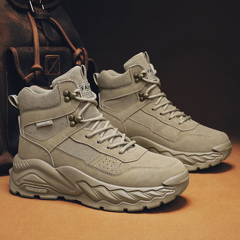 Rudeniniai Martino vyriški aukštakulniai 2023 m. nauji dykumos britiško stiliaus vyriški batai, vyriški retro stiliaus aulinukai su įrankiais