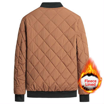 Νέο χειμερινό ανδρικό μπουφάν με επένδυση από βαμβάκι, με γιακά με όρθιο γιακά και επένδυση από φλις, μοντέρνο γιακά με επένδυση από βαμβάκι και ζεστό παλτό.