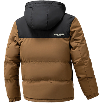 Υψηλής ποιότητας χειμερινό βαμβακερό μπουφάν με κουκούλα για άνδρες, κοντό, καθημερινό παλτό από παχύ βαμβάκι, ζεστά πανωφόρια, μοντέρνα ανδρικά βαμβακερά ρούχα
