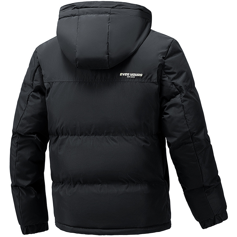 Visokokvalitetna zimska pamučna jakna s kapuljačom za muškarce, kratki ležerni debeli pamučni kaput, topla gornja odjeća, moderna muška pamučna odjeća