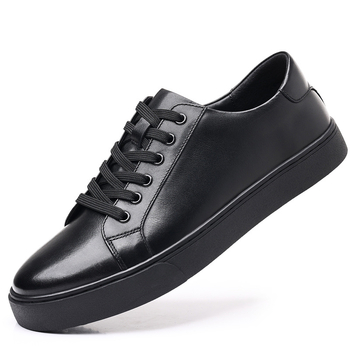 Ανδρικά λευκά παπούτσια από γνήσιο δέρμα, casual παπούτσια με χοντρή σόλα, δερμάτινα παπούτσια με στρώσεις στα δάχτυλα, χειροποίητα αθλητικά δερμάτινα παπούτσια σε κορεατικό στιλ, βρετανικό στυλ