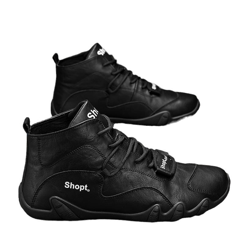 2025 m. nauja mados tendencija rudens aukštakulniai laisvalaikio batai odiniai universalūs madingi batai vyriški korėjietiško stiliaus batai