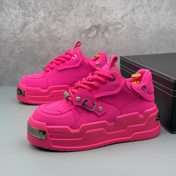 Pantofi bărbătești europeni transfrontalieri, pantofi albi, adidași la modă cu talpă groasă, pantofi de pâine care cresc în înălțime, pantofi casual la modă, comerț exterior en-gros