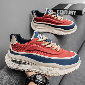 Toamna și iarna, pantofi noi din piele, talpă groasă, mărime mare, pantofi casual pentru tata, toate potrivirile de culori contrastante, personalizați pentru studenți, pantofi casual, toate potrivirile pentru bărbați, pantofi transfrontalieri