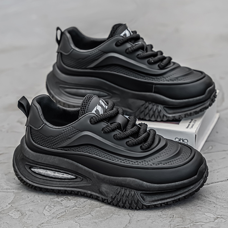 Toamna și iarna, pantofi noi din piele, talpă groasă, mărime mare, pantofi casual pentru tata, toate potrivirile de culori contrastante, personalizați pentru studenți, pantofi casual, toate potrivirile pentru bărbați, pantofi transfrontalieri