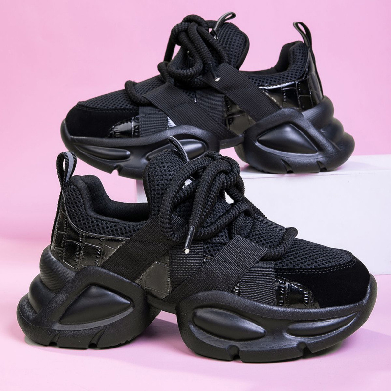 2025 Pantofi casual din plasă noi, la modă și versatili, pantofi sport casual cu talpă groasă și respirabilă, pantofi pentru femei care cresc în înălțime pentru tătici