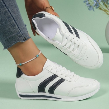 Διασυνοριακά Νέα Λευκά Παπούτσια Άνοιξης 2025 με Μαλακή Σόλα Joker Forrest Gump Παπούτσια με Δέσιμο, Casual Sneaker Plus Size Χονδρική