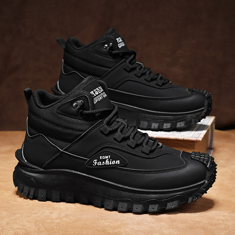 Vyriški sportiniai batai, dideliems dydžiams, nauji, rudens stiliaus, aukšti, britiško stiliaus, vintažiniai, darbo batai, lauko sportiniai, vandeniui atsparūs alpinizmo batai.