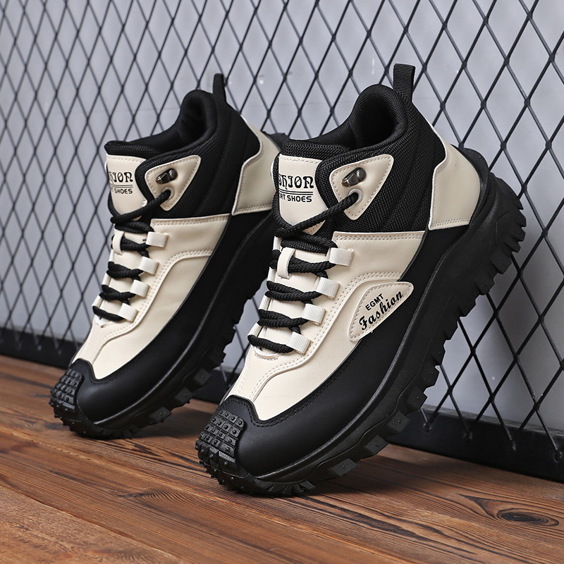 Vyriški sportiniai batai, dideliems dydžiams, nauji, rudens stiliaus, aukšti, britiško stiliaus, vintažiniai, darbo batai, lauko sportiniai, vandeniui atsparūs alpinizmo batai.