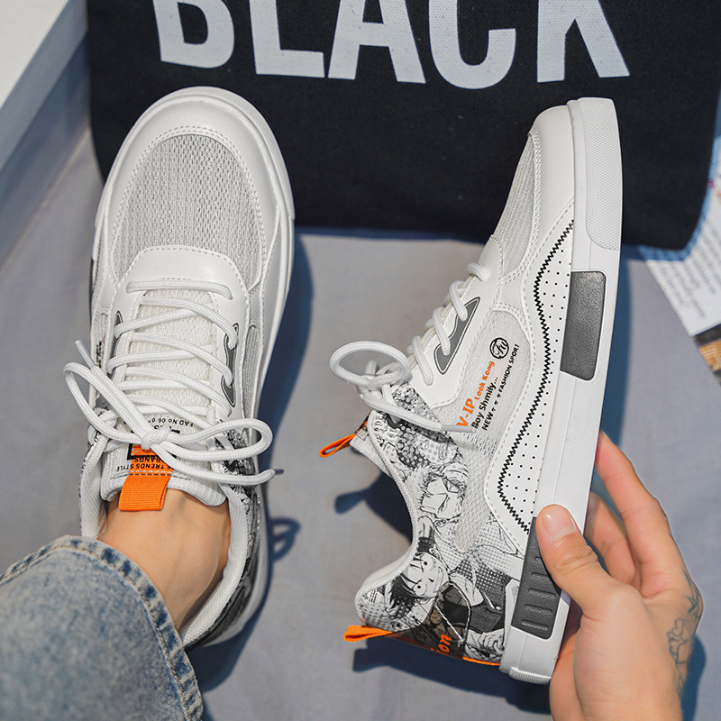 Ljetne tenisice s izrezima velikih veličina 2025. 45 Prozračne mrežaste cipele 46 Nacionalni trend muške cipele Omladinske sportske ležerne cipele 47