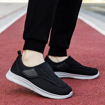 Pantofi de mers ultra-ușori de vară pentru părinți, pantofi lărgiți pentru bărbați pentru femei cu picioare umflate, pantofi casual speciali pentru vârstnici