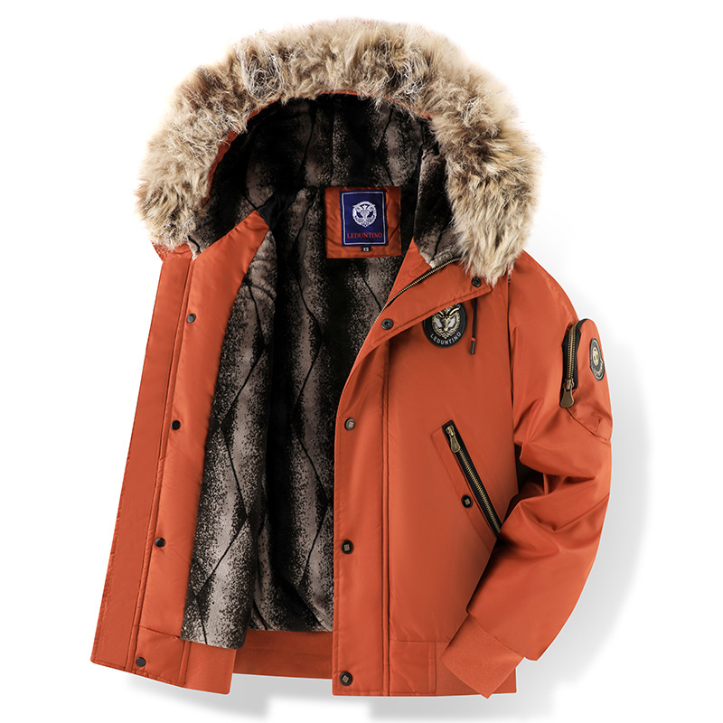 Prekogranična vanjska trgovina Zimski baršun zadebljana ležerna muška pamučna odjeća Topla jakna s kapuljačom Otporna na vjetar Pamučna odjeća velikih veličina Muška odjeća