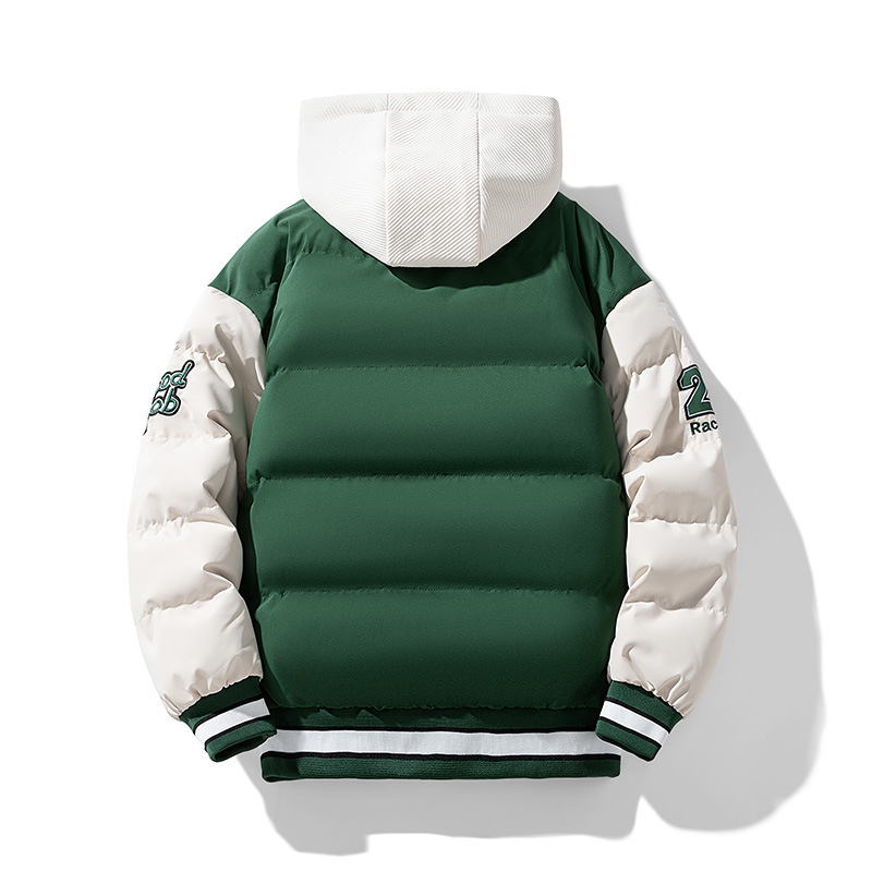 Palton fals din două piese, cu bumbac, pentru bărbați, de iarnă, îngroșat, cald, în stil coreean, la modă, Harajuku, în stil Hong Kong, brand național de modă, cu bumbac, palton