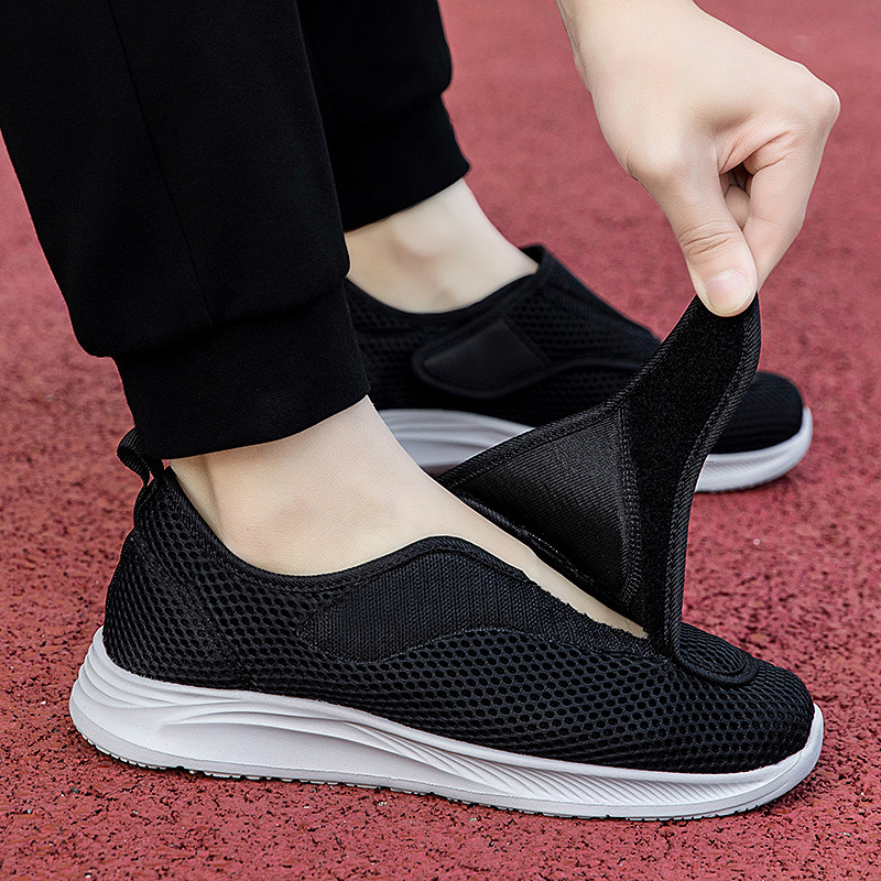 Pantofi respirabili lărgiți pentru vârstnici, pantofi pentru femei de vârstă mijlocie și vârstnici pentru picioare umflate, degetul mare valgus, picioare umflate și grase, pantofi pentru mamă, pantofi prietenoși cu zahărul