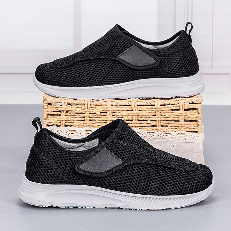 Pantofi respirabili lărgiți pentru vârstnici, pantofi pentru femei de vârstă mijlocie și vârstnici pentru picioare umflate, degetul mare valgus, picioare umflate și grase, pantofi pentru mamă, pantofi prietenoși cu zahărul