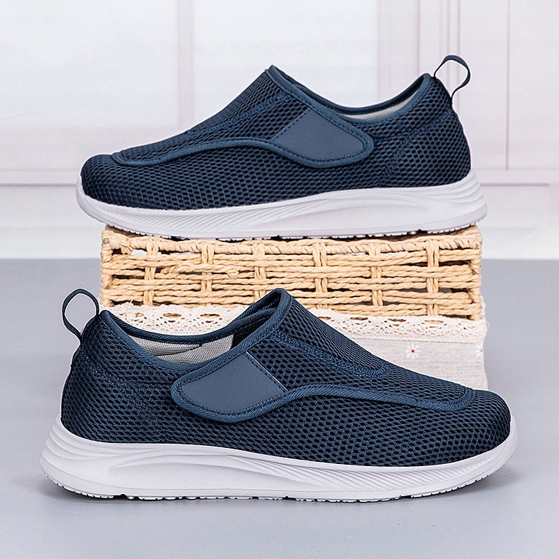 Pantofi respirabili lărgiți pentru vârstnici, pantofi pentru femei de vârstă mijlocie și vârstnici pentru picioare umflate, degetul mare valgus, picioare umflate și grase, pantofi pentru mamă, pantofi prietenoși cu zahărul