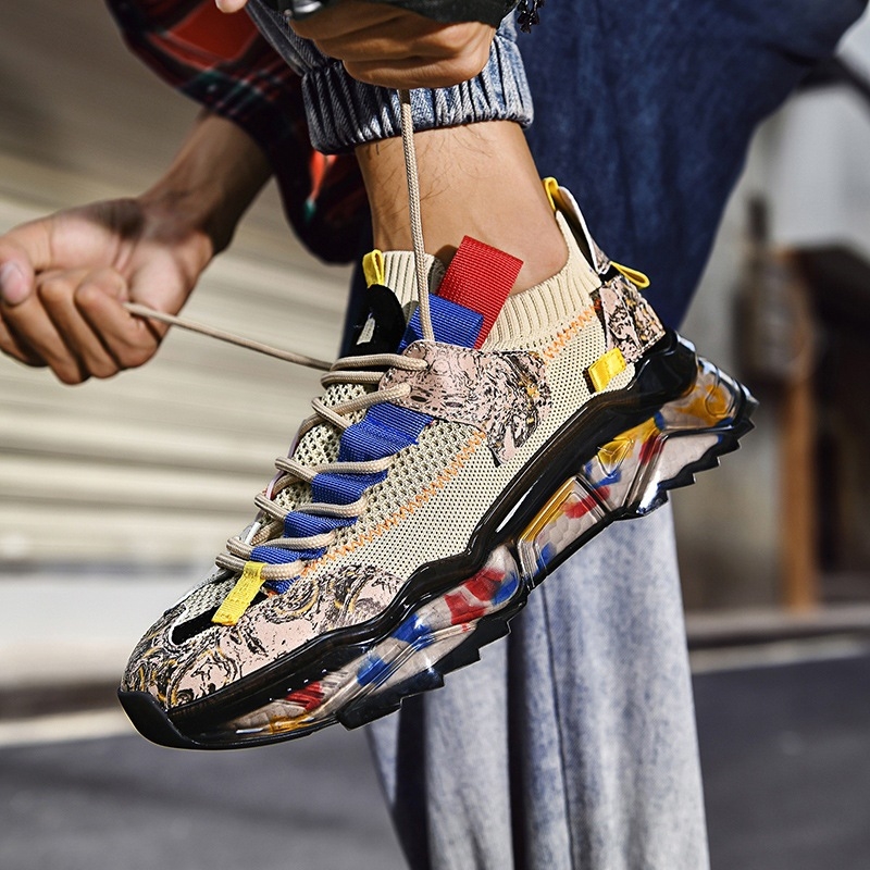 Határokon átnyúló nagy méretű 2022 divatos Torre cipők lélegző repülő hálós cipők őszi új férfi cipők divatos szabadtéri cipők