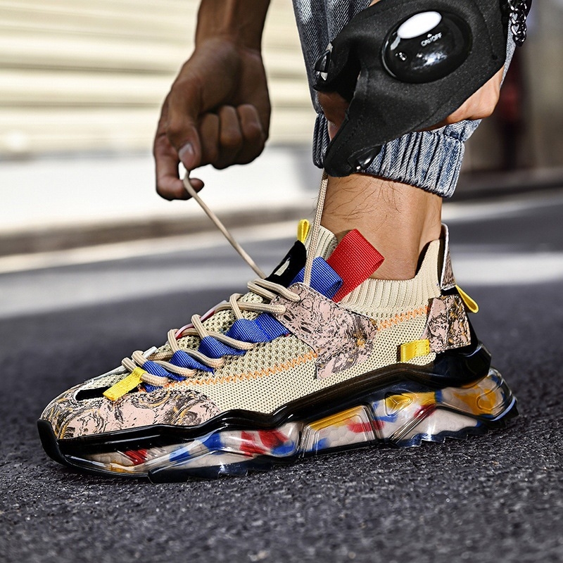 Határokon átnyúló nagy méretű 2022 divatos Torre cipők lélegző repülő hálós cipők őszi új férfi cipők divatos szabadtéri cipők