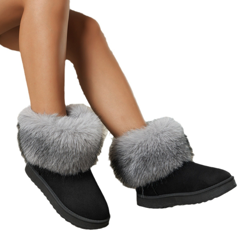 Χειμερινές νέες γυναικείες μπότες χιονιού plus size βαμβακερές μπότες Mao Mao στόμα με επένδυση fleece ζεστά γυναικεία παπούτσια κατασκευαστές χονδρικής μεγάλες σε ευνοϊκή τιμή