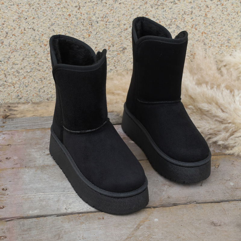 Cizme de zăpadă noi de dimensiuni mari pentru comerț exterior, plate, cu tub înalt, din bumbac nord-est, pentru femei, cu cizme de zăpadă calde și îngroșate de pluș pentru femei