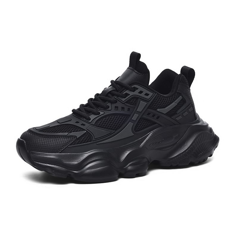 Pantofi sport antiderapanți pentru bărbați, rezistenți la uzură, toamnă, cu talpă groasă, care cresc înălțimea, pantofi casual all-match, pantofi de călătorie negri, pantofi de tată