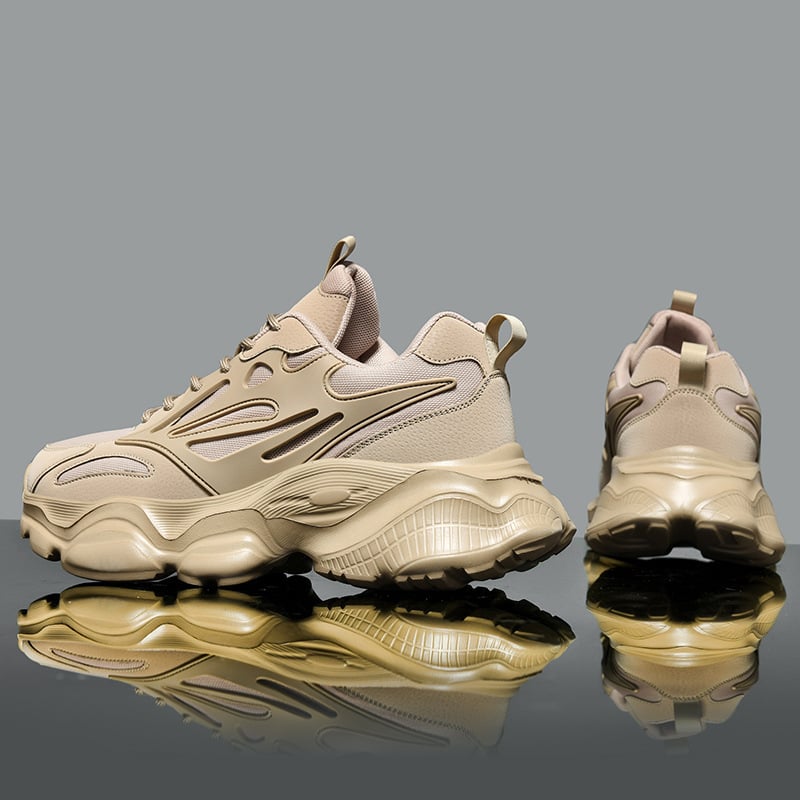 Pantofi sport antiderapanți pentru bărbați, rezistenți la uzură, toamnă, cu talpă groasă, care cresc înălțimea, pantofi casual all-match, pantofi de călătorie negri, pantofi de tată