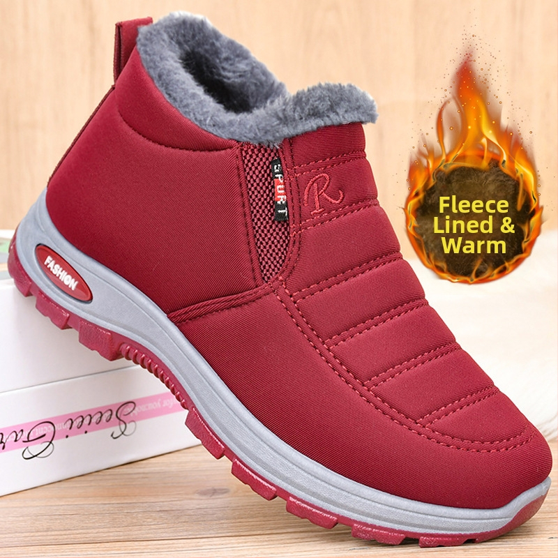 Novi stil pamučnih cipela za par muškaraca i žena, tople čizme s flis podstavom iz starog Pekinga, ležerne pamučne čizme, prekogranične čizme za snijeg za žene