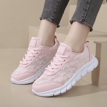 Pantofi sport casual respirabili pentru femei, cu fund moale, confortabili, pentru alergare în aer liber, la modă, albi, la modă, 2025