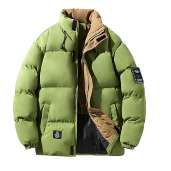 Νέο ανδρικό μπουφάν φθινοπώρου και χειμώνα 2024 με βαμβακερή επένδυση, casual, ανδρικό μπουφάν με επένδυση από βαμβάκι, με στάμπα ρούχων, γιακάς, παλτό, μόδα