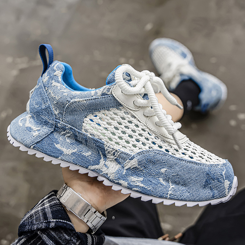 Muške moderne cipele Ljeto 2025. Nove mrežaste prozračne mladenačke moderne sportske cipele Muške cipele s potplatom za tatu