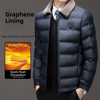 Pamučna odjeća Modna pamučna odjeća za srednje i starije osobe 2024. Novi stil tatine odjeće Muška pamučna jakna Topla poslovna vjetrootporna Khachi