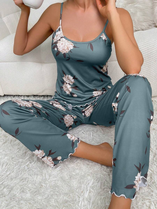 Prekogranična nova pidžama, majica bez rukava, ležerna modna vanjska odjeća, europski i američki stil kućne odjeće, dvodijelno odijelo za žene