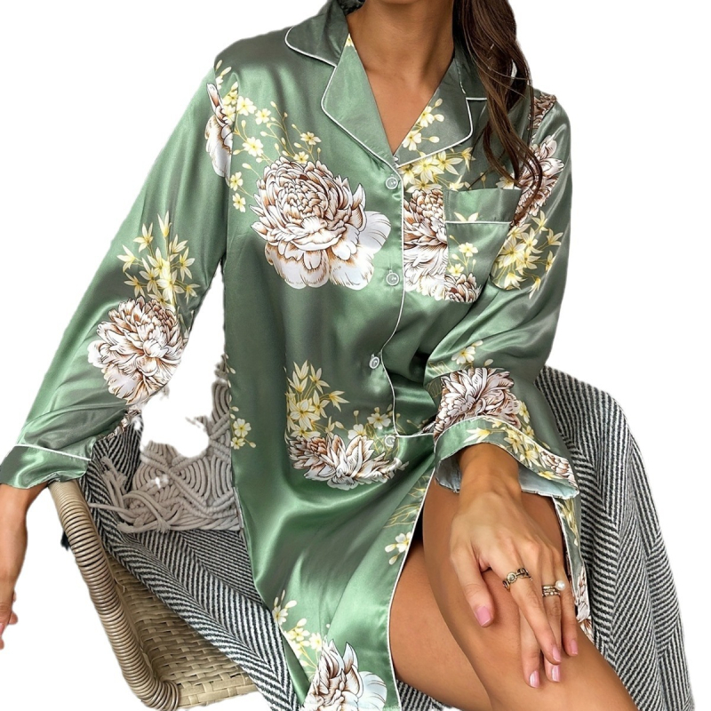 Nova svilena seksi ženska spavaćica, tanka ljetna košulja, ženska pidžama, kućna odjeća, ženska imitacija svile