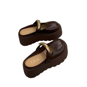 Γυναικεία μοντέρνα ρετρό slip-on τσόκαρα με χοντρή σόλα για υπαίθριες δραστηριότητες