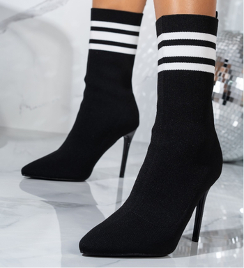 Transfrontaliere 2024 Europa și Statele Unite comerț exterior nou cizme pentru femei, cizme subțiri țesute cu toc înalt, șosete subțiri, cizme mn718-11
