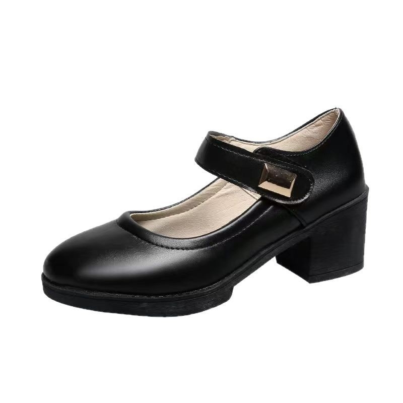 Pantofi de damă din piele moale, cu fund moale, rezistenți la uzură, impermeabili, cu arc, pantofi de lucru, achiziționați în grup micro-întreprinderi, trăiesc o generație de păr