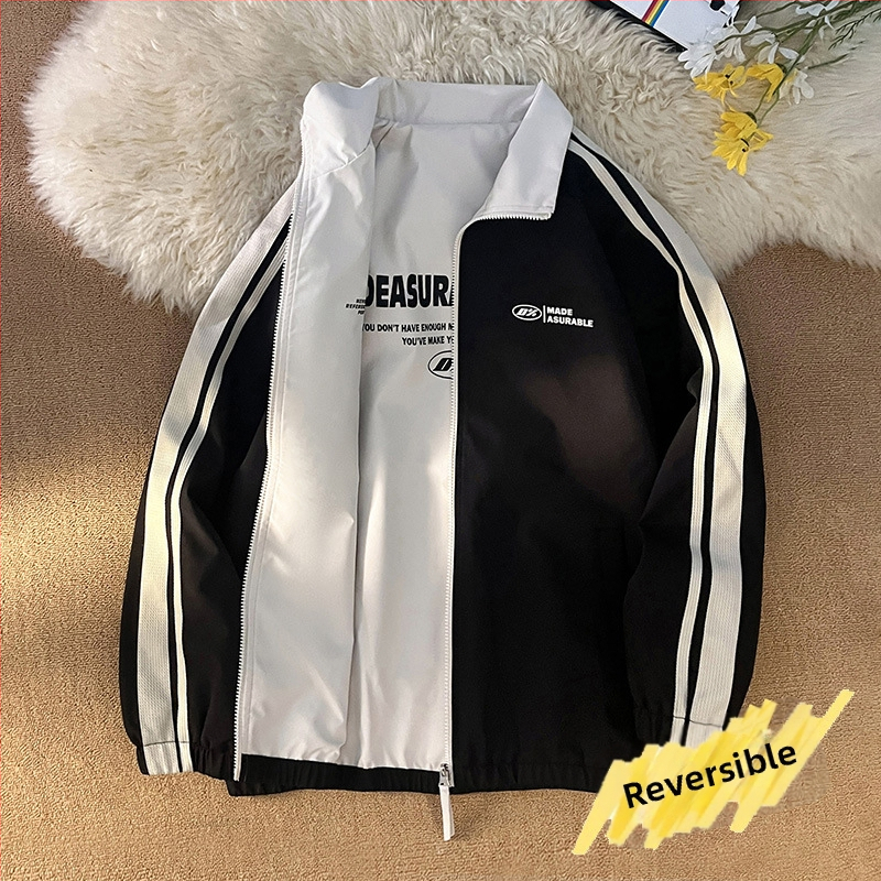 NASA trendikas brändi kahepoolne lambanahast jakk meestele ja naistele sügis- ja talvefliisvoodriga paksendatud soe vabaajakrae hulgimüük