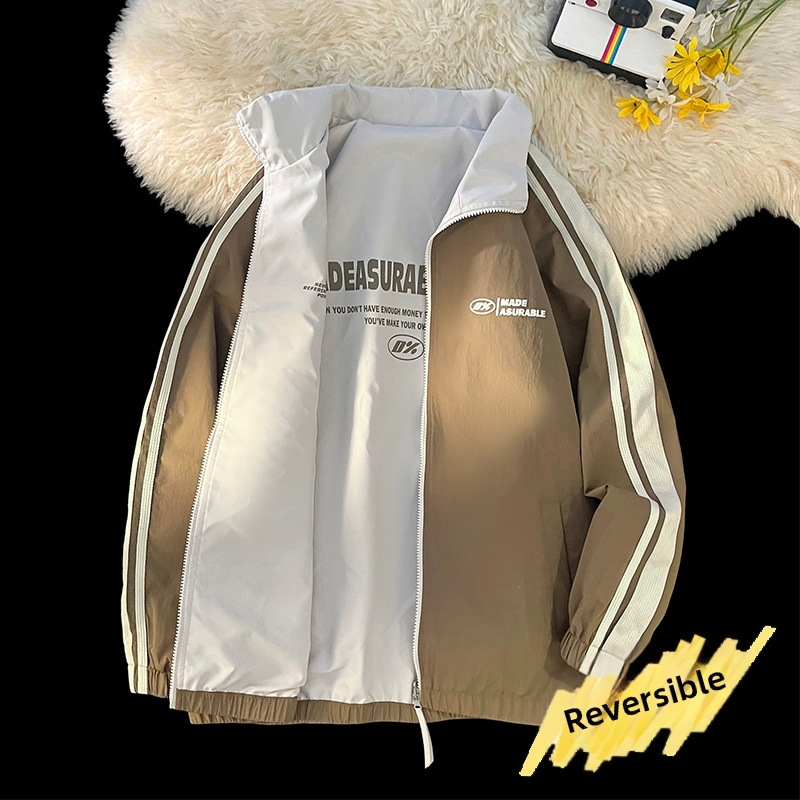 NASA trendikas brändi kahepoolne lambanahast jakk meestele ja naistele sügis- ja talvefliisvoodriga paksendatud soe vabaajakrae hulgimüük