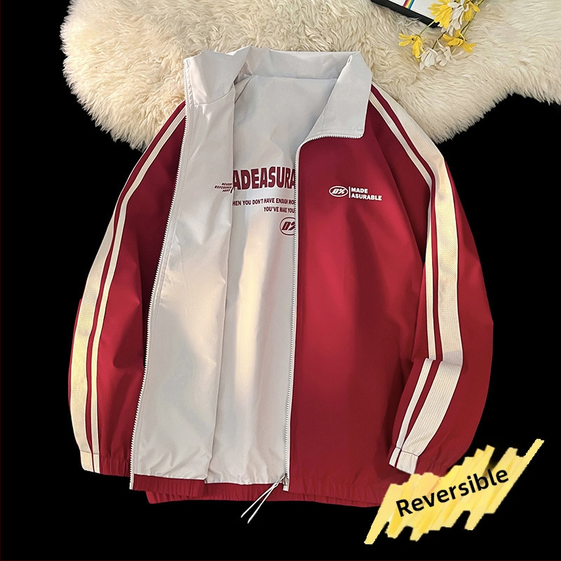 NASA trendikas brändi kahepoolne lambanahast jakk meestele ja naistele sügis- ja talvefliisvoodriga paksendatud soe vabaajakrae hulgimüük