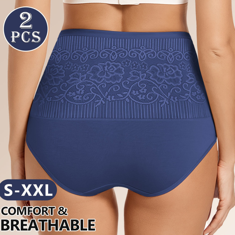 Piiriülene hulgimüük 5-pakk segavärvi piiriüleseid suuri aluspesu kõrge vöökohaga kõhukontrolliga naiste aluspüksid Euroopa ja Ameerika aluspesu