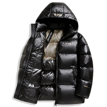 2025 m. žiemos naujas vyriškas pūkinis švarkas su gobtuvu, juodas, šiltas pūkinis vyriškas paltas, „A Generation of RR3523“