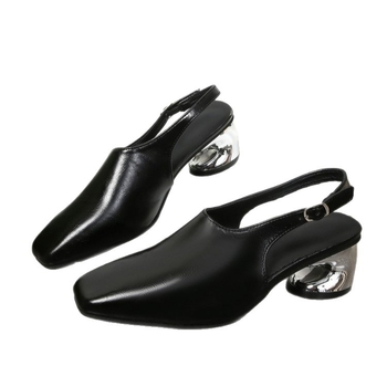 Σανδάλια με τετράγωνη μύτη, ψηλή έκδοση 2025, άνοιξη και καλοκαίρι, νέο στυλ, ειδικά σχεδιασμένο τακούνι, χοντρό τακούνι, ψηλοτάκουνα σανδάλια, εξωτερικό εμπόριο, χονδρική, διασυνοριακά, μεγάλα παπούτσια