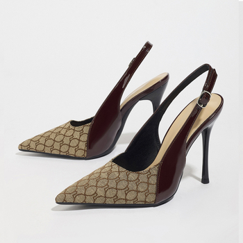 Ευρωπαϊκό και αμερικανικό στυλ, ψηλοτάκουνα με μυτερά δάχτυλα και κοίλη πλάτη για γυναίκες, 2025, νέα μόδα, casual, ευέλικτα παπούτσια για γυναίκες, διασυνοριακό εξωτερικό εμπόριο